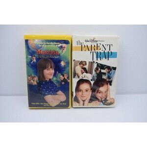 Classic Kids VHS Lot Matilda and The Parent Trap Clamshell Cases